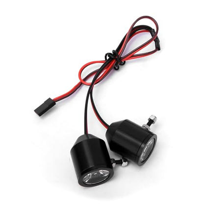RC Car Headlight, 3W Spotlights Searchlights Replacement Part for RC Car Model (Black) Rc Led Lights 1/10 Rc Led Spot Lights