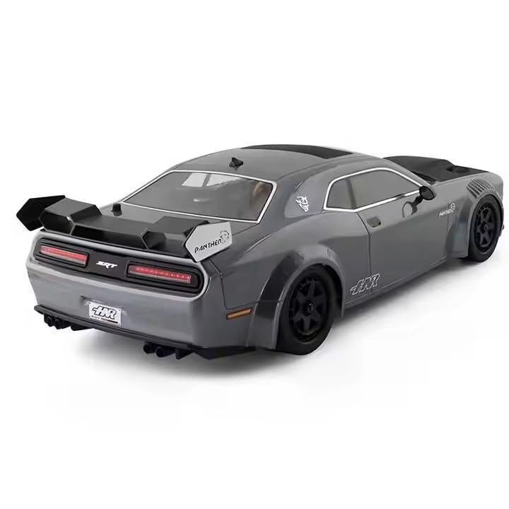 HNR Panther 1/10 Scale 4WD Brushless RC Race and Drift Car, 60A ESC, 3300KV Motor, 2.4G Remote, LED Lights, Racing and Drift Tires (Dark Shadow Gray) - color: Dark Shadow Gray