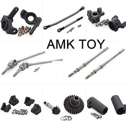 Rc Crawler 1/10 Nylon AR44 Straight Front and Rear axles with Metal Front Reverse Bevel Gear for 1/10 RC Tracked SCX10 II 90046 47 R-G-T 86100