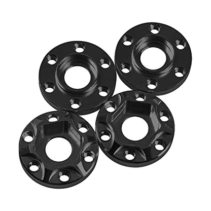 Metal RC 12mm Wheel Hex Hub Extension Combiner Compatible with 1.9/2.2inch Wheel Rim Axial SCX10 Traxxas TRX4 D90 1/10 RC Crawler (6mm, Black) - color: Black, size: 6mm