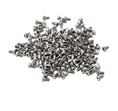 iexcell 100 Pcs M2 x 4mm Thread Pitch 0.4 mm Stainless Steel 304 Hex Socket Head Cap Screws Bolts Kit - size: M2 x 4mm