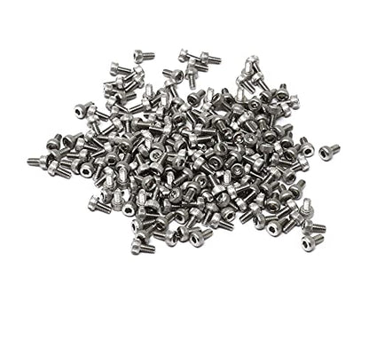 iexcell 100 Pcs M2 x 4mm Thread Pitch 0.4 mm Stainless Steel 304 Hex Socket Head Cap Screws Bolts Kit - size: M2 x 4mm