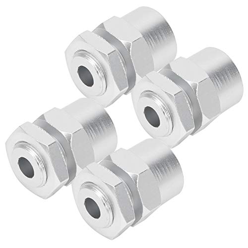 VGEBY Hex Adapter, 12mm to 17mm Wheel Hub Extension for RC Car Conversion, RC Crawler Accessories, Silver Model Car Upgrades for RC Enthusiasts, DIY Projects, Off-Road Crawling