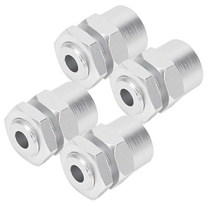 VGEBY Hex Adapter, 12mm to 17mm Wheel Hub Extension for RC Car Conversion, RC Crawler Accessories, Silver Model Car Upgrades for RC Enthusiasts, DIY Projects, Off-Road Crawling