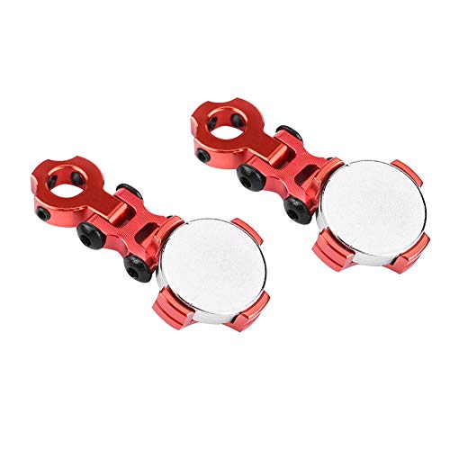 plplaaoo 2Pcs Aluminum Alloy Magnetic Stealth Invisible Body Post Mounts, Model Vehicle Accessories Metal Magnetic Stealth Body Post Mount for 1/10 RC Car Crawler(Red), rc Body Clips trx4 Body rc - color: Red