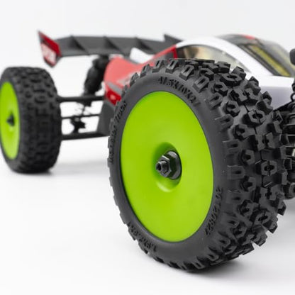 1/18 RC Car Wheel Rims Tires Upgrades for 1/18 ARRMA Typhon Grom 4PCS - color: Red