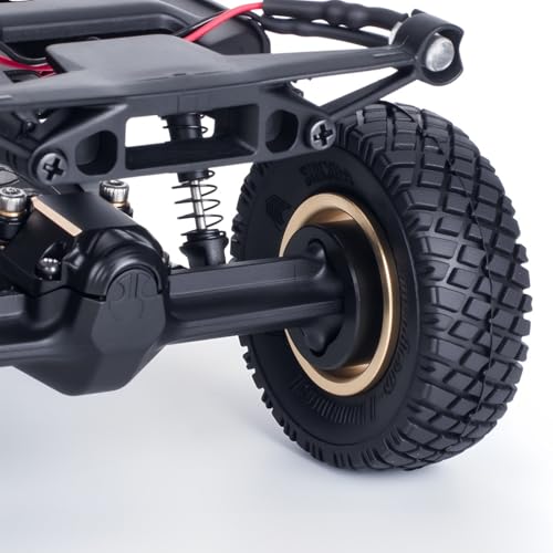 Brass Steering Knuckles Rear Hubs Weights Diff Covers for 1/30 RC Crawler AXIAL SCX30 Ford Bronco 4X4 Jeep Wrangler JLU Upgrades (Rear Axle Set) - color: Rear Axle Set