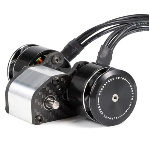 Ultralight Dual Motor Transmission Dig Overdrive Gearbox with Slipper Pad for 1/10 RC Crawler Sporty Cheater Rigs (Silver) - color: Silver