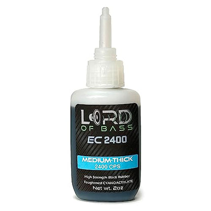Premium Grade Cyanoacrylate (CA) Super Glue 2 oz Black Medium-Thick 2400 CPS Viscosity