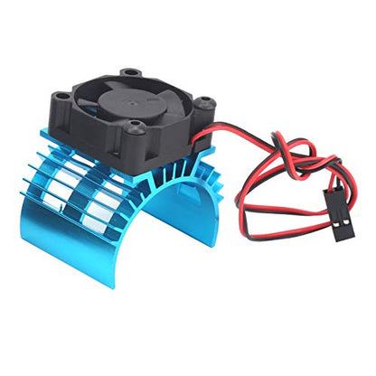 RC Remote Control Car Engine Motor Heatsink 540 Brushed Motor Fan with Heatsink RC Accessory(Blue)