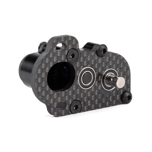 Tiny Portal Transmission 48P Gearbox with Slipper Pad for 1/10 LCG Chassis Cheater Rigs Capra AR45P CP44 Enduro Comp Fox Portal Axle Comp Builds (Black) - color: Black