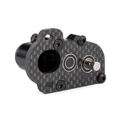 Tiny Portal Transmission 48P Gearbox with Slipper Pad for 1/10 LCG Chassis Cheater Rigs Capra AR45P CP44 Enduro Comp Fox Portal Axle Comp Builds (Black) - color: Black