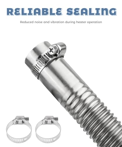 Generator Exhaust Extension Kit,Car Accessories Universal Stainless Steel Fuel Tank Diesel Gas Vent Hose Length,Automotive Replacement Flexible Exhaust Tubing,Fit for Cars,Trucks,SUVs (59")