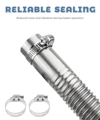 Generator Exhaust Extension Kit,Car Accessories Universal Stainless Steel Fuel Tank Diesel Gas Vent Hose Length,Automotive Replacement Flexible Exhaust Tubing,Fit for Cars,Trucks,SUVs (59")