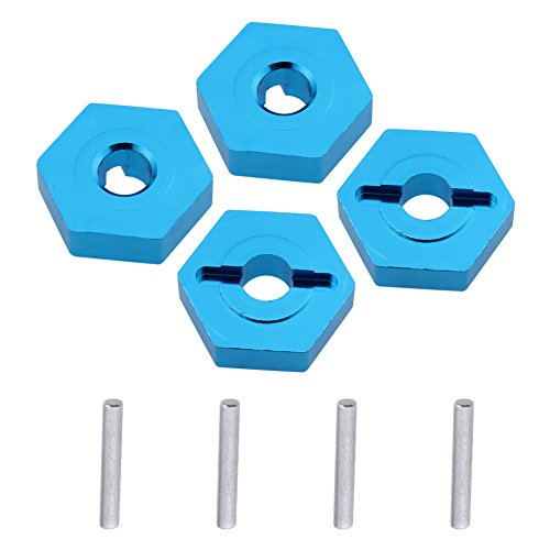 Hobbypark 7mm to 12mm Aluminum Wheel Hex Convert Adapter Hub 1/18 Turn 1/10 for Wltoys A949 A959 A969 A979 K929 RC Car Upgrade Parts (Set of 4)