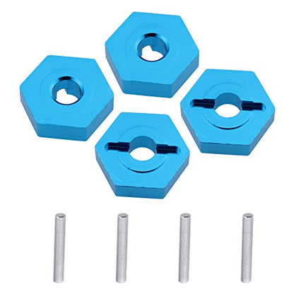Hobbypark 7mm to 12mm Aluminum Wheel Hex Convert Adapter Hub 1/18 Turn 1/10 for Wltoys A949 A959 A969 A979 K929 RC Car Upgrade Parts (Set of 4)