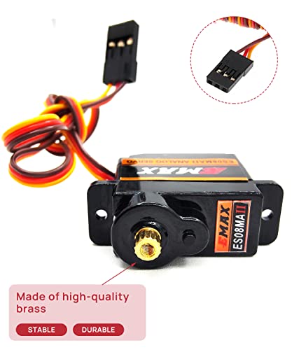EMAX Steering Servo with Servo Mount and Horm for SCX24 | 12g Micro Steering Servo,for 1/24 Rc Crawler Plane Airplane Robot,Powerful,Smooth,Quiet,Fast - size: Combo Pack 1