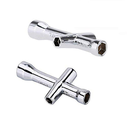 Share Goo 2 Pack 4mm 5mm 5.5mm 7mm Cross Wrenches Maintenance Tool,Small Sleeve Hex Socket Wheel Spanner for RC Model Car Truck Buggy