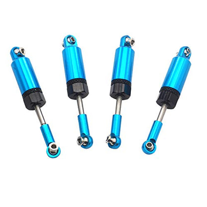 4Pack Share Goo Metal Shock Absorber Kit Damper Suspension Upgrade Part Compatible with WPL 1/16 C14 C24 RC Crawler Off-Road Car Truck (Blue) - color: Blue