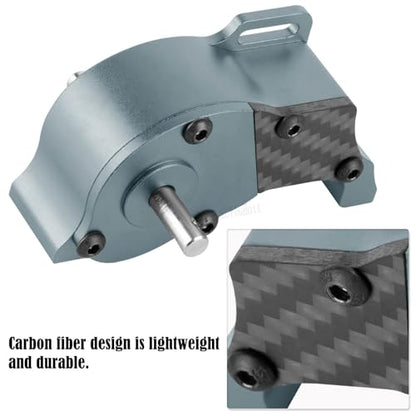 RC LCG Transmission Gearboxes Upgrades Part for 1/10 SCX10 SCX10 II 90046 90047 RC Crawler Car,Aluminum Alloy Gearbox Transmission Hop Ups,Titanium - color: Titanium - (Upgrades)
