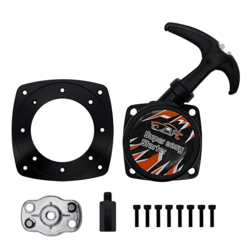 Easy Pull Starter Set for Zenoah CY Rovan Top Speed 23cc-36cc Engines Black | for 1/5 HPI ROFUN KM Baja 5B 5T 5SC LT FG Rc Car Parts - color: Black