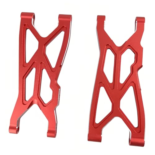 Front Rear Suspension Arm Set for ARRMA Typhon 3S BLX Big Rock 3S (Red) | 6061-T6 Aluminum,CNC Machined,Heavy Duty,Direct Replacement,Improved Stability,AR330543,AR330540 - color: Red