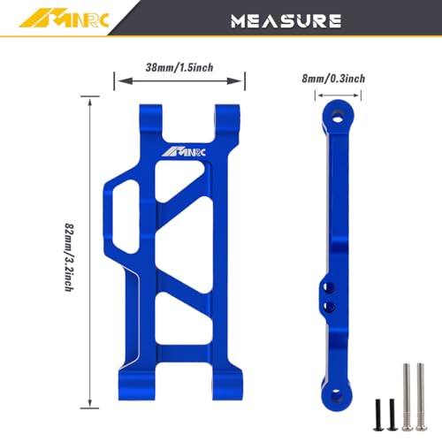 Alum Rear Lower Suspension a Arm for 1/16 Mini Maxx 4WD RTR RC Car Truck-107154-1 Upgrades Part Blue - color: Blue