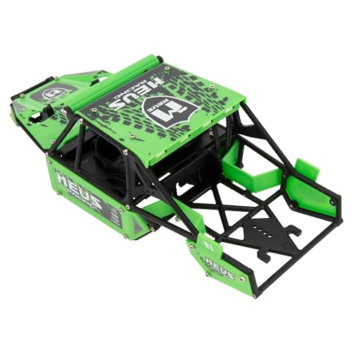 MEUS RACING Mantis24 Body with Roll Cage for Axial 1/24 SCX24 RC Crawler (Green) - color: Green