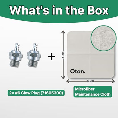 O.S. #6 Glow Plug (Formerly A3) – Hot Heat Range for .10–.60 2-Stroke Nitro Engines – 2-Pack + Cleaning Cloth | Smooth Idle, Break-In Friendly | Genuine O.S. 71605300