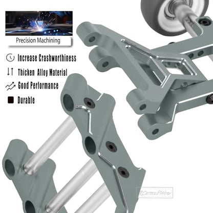 RC Aluminium Wheelie Bar Set & Wing Mount Upgrades Part for 1/10 KRATON 4X4 4S V2 BLX,OUTCAST 4X4 4S V2 BLX,Alloy Rear Wing Mount Stand Up Wheel Hops Up,Replace ARA320613,ARA320631,Titanium - color: Titanium(1 Set)
