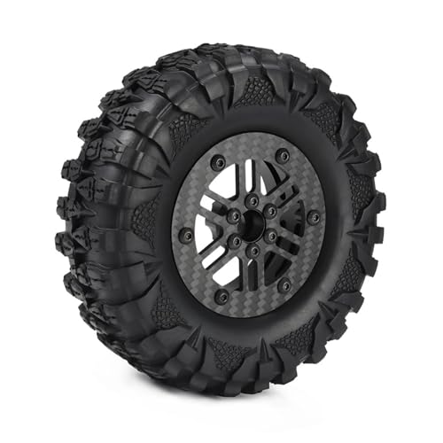 2.2 Beadlock Carbon Fiber Wheels Rims for 1/10 RC Crawler Cheater Rigs | Upgrade 4pcs,lightweight,beadlock no-glue design,For Capra SCX10 Pro TRX4 TF2 Element Enduro,improves climbing traction. - style: C
