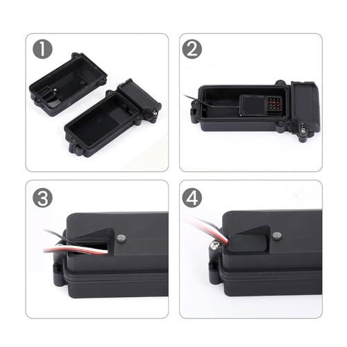 Plastic RC Receiver Box, Waterproof Boxs Receiver Radio Box Reset Switch ESC Protection Replacement for Traxxas TRX4 TRX-4 RC Car
