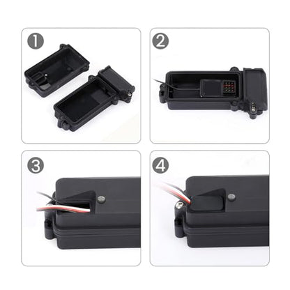 Plastic RC Receiver Box, Waterproof Boxs Receiver Radio Box Reset Switch ESC Protection Replacement for Traxxas TRX4 TRX-4 RC Car