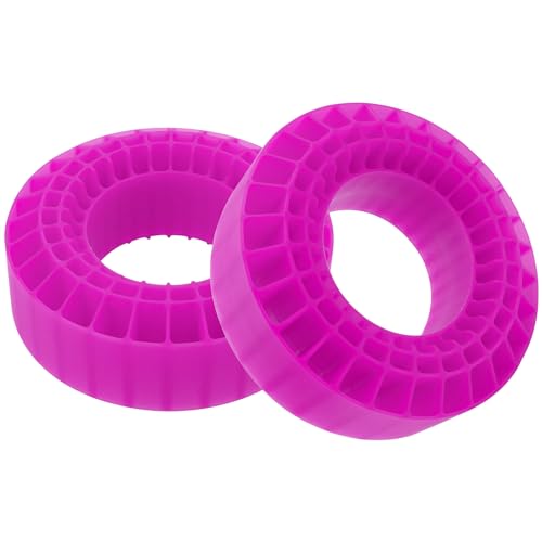4Pcs Vgoohobby Silicone Rubber Insert Foam 1.9 Tire Inserts Foam Fit for 1.9 Crawler Tires Compatible with SCX10 TRX4 1/10 RC Crawler Car (Purple) - color: Purple