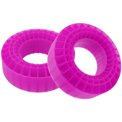 4Pcs Vgoohobby Silicone Rubber Insert Foam 1.9 Tire Inserts Foam Fit for 1.9 Crawler Tires Compatible with SCX10 TRX4 1/10 RC Crawler Car (Purple) - color: Purple
