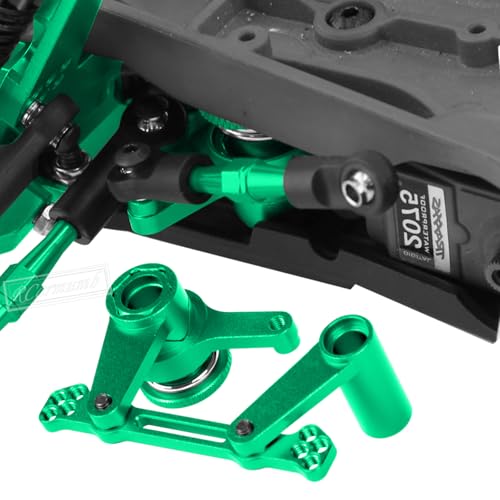 Upgrade Parts for Rustler/Stampede 2WD(VXL), Front/Rear Suspension A-Arms,Steering Blocks,Caster Blocks C-Hubs,Stub Axle Carriers,Shock Towers,Steering Bellcrank,RCarmumb Aluminum RC Hop-Up,Green - color: Green(1set)