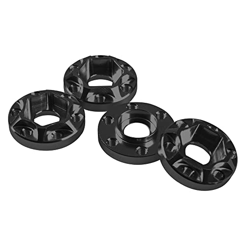 Metal RC 12mm Wheel Hex Hub Extension Combiner Compatible with 1.9/2.2inch Wheel Rim Axial SCX10 Traxxas TRX4 D90 1/10 RC Crawler (6mm, Black) - color: Black, size: 6mm