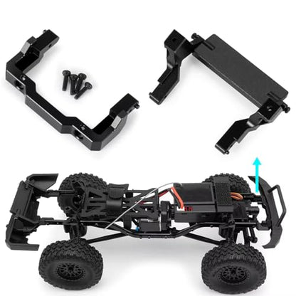 RC Car Frame Parts for Axial for SCX24 1/24 Upgrade Parts Metal Front Bracket Rear Car Body Shell Fixed Mounting Set RC Crawler(Front and Rear) - color: Front and Rear