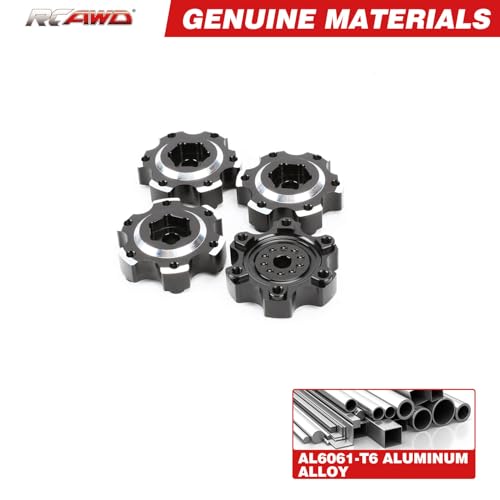RCAWD for Pro-Line 1/10 6x30 to 12mm Aluminum Wheel Hex Adapters (Narrow) Upgrades Parts #PRO633700
