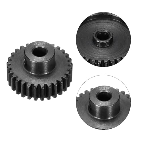32P Steel Pinion Gear Set 29T for 5mm Shaft Hardened Steel Pinion Gear with Shaft Coupler Connector for RC Motor - style: 29T
