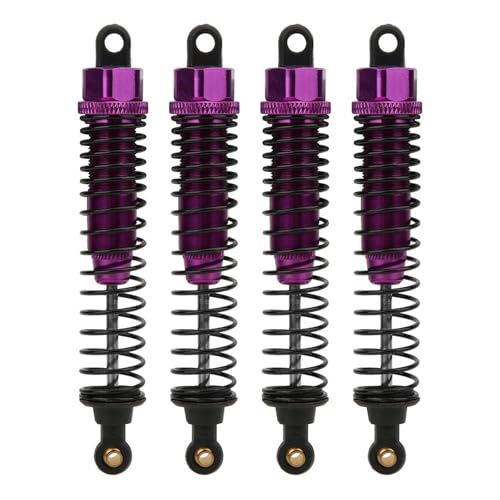 4pcs 68mm/98mm /108mm Aluminum Shocks Absorbers Damper for HSP for HPI 1/10 Scale RC Car On-Road Monster Truck Off Road Buggy(Purple 108mm) - color: Purple 108mm