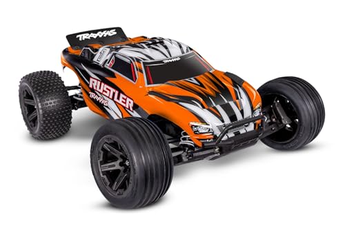 Traxxas Rustler 2WD XL-5 Stadium Truck with Battery and Charger (Orange) - color: Orange