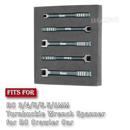 RC 3/4/5/5.5/6MM Turnbuckle Wrench Spanner for RC Crawler Car,Medium Carbon Steel Links Wrench,Multi-Function Turnbuckle Nut Ball Joint Remover RC Repair Tool,(5Pcs Titanium) - color: Titanium - (3/4/5/5.5/6mm Turnbuckle Wrench)