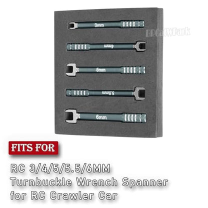 RC 3/4/5/5.5/6MM Turnbuckle Wrench Spanner for RC Crawler Car,Medium Carbon Steel Links Wrench,Multi-Function Turnbuckle Nut Ball Joint Remover RC Repair Tool,(5Pcs Titanium) - color: Titanium - (3/4/5/5.5/6mm Turnbuckle Wrench)