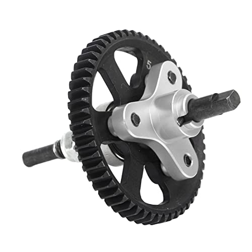 Aluminum Steel Differential Slipper Clutch, Slipper Clutch Assembly, 54T Aluminum Steel Differential Gear Slipper Clutch for Traxxas Slash 4x4 1/10 RC Car (Silver) - color: Silver