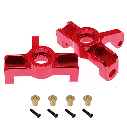 Aluminum Front/Rear Steering Hub Base C Carrier Knuckle Base C Seat Upgrade Parts for WLtoys 144001 1/14 RC Car Truck Buggy Replacement Accessories (Red)
