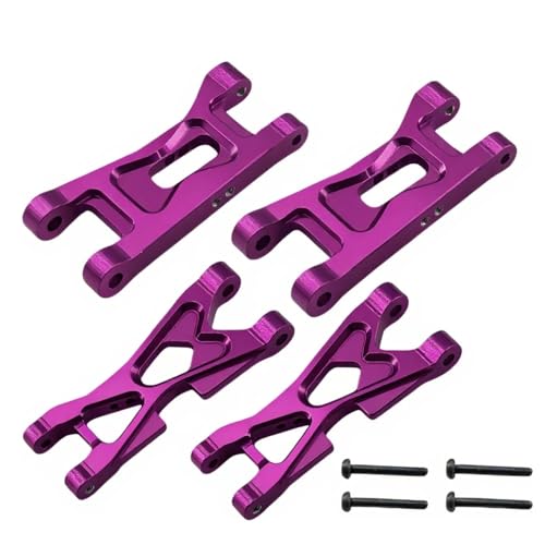 Aluminum Front & Rear Suspension Arms Set fo Losi Micro-B & Micro-T – Durable CNC Upgrade Parts RC Car Accessories for Performance & Replacement (purple) - color: purple