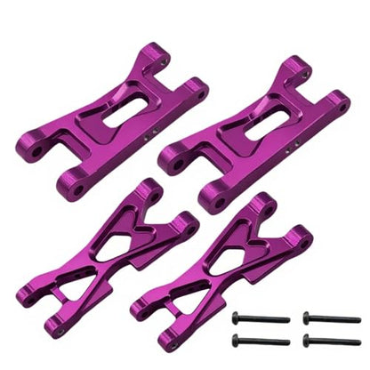 Aluminum Front & Rear Suspension Arms Set fo Losi Micro-B & Micro-T – Durable CNC Upgrade Parts RC Car Accessories for Performance & Replacement (purple) - color: purple