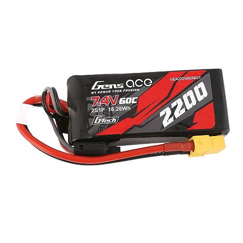 Gens ace G-Tech 2200mah 60C 7.4v 2S Lipo Battery with XT60 Plug