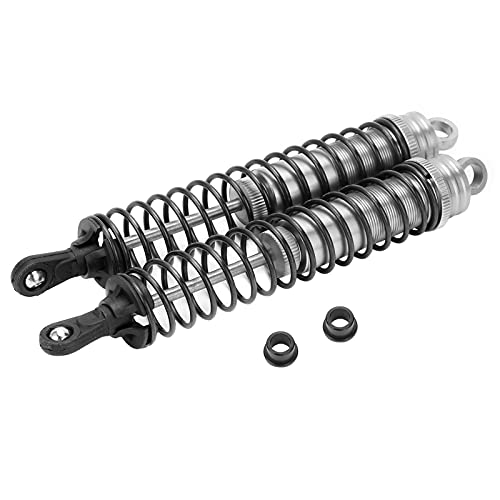 Drfeify 2PCS 144mm Oil Filled Shock Absorbers for 1/8 RC Car, Aluminum Alloy Adjustable Damper Set Fit for HSP, HPI, Axial SCX10 RC Crawler and Off Road Truck (Silver) - color: Silver